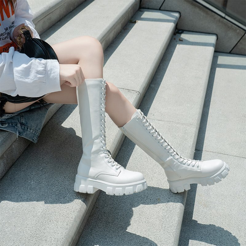 Funki Findz | Boots | Women's Knee-High Platform Lace Up Boot