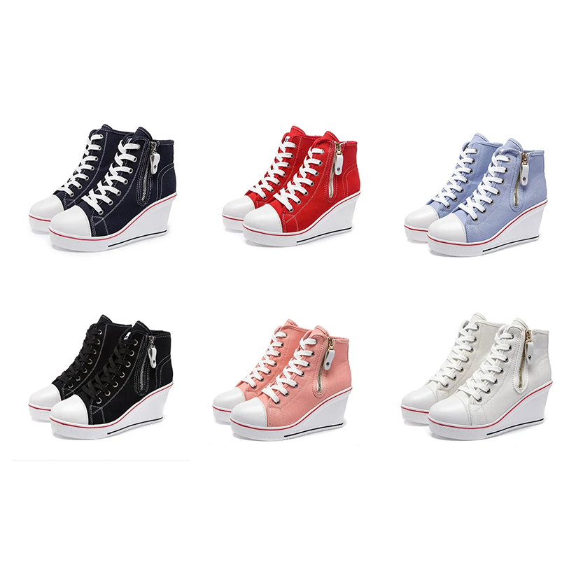 Funki Findz | Boots | Women's High Platform Zipper Sneakers