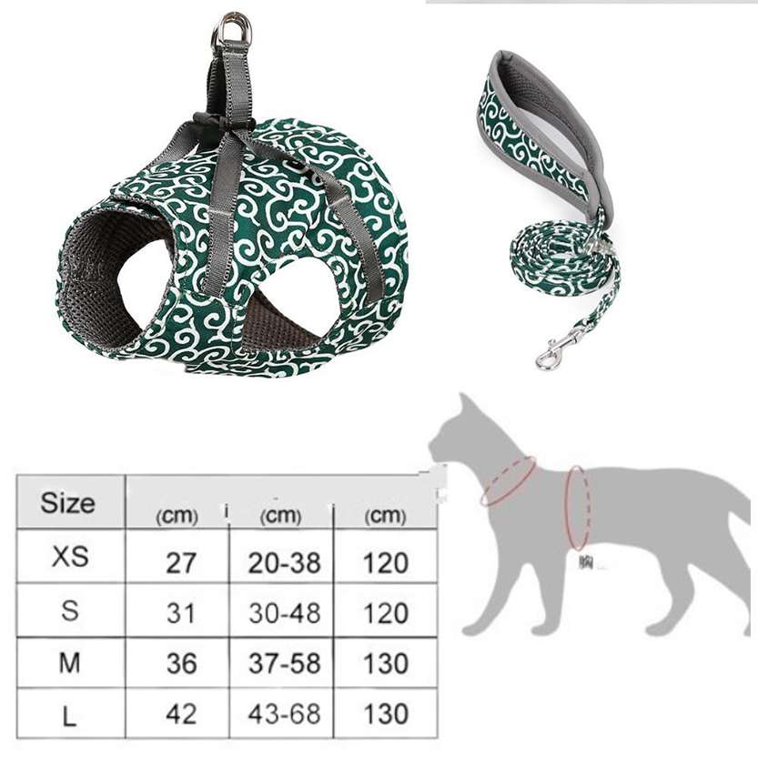 Funki Findz | Pet Harnesses | Cat Harness Walking Lead Vest Set