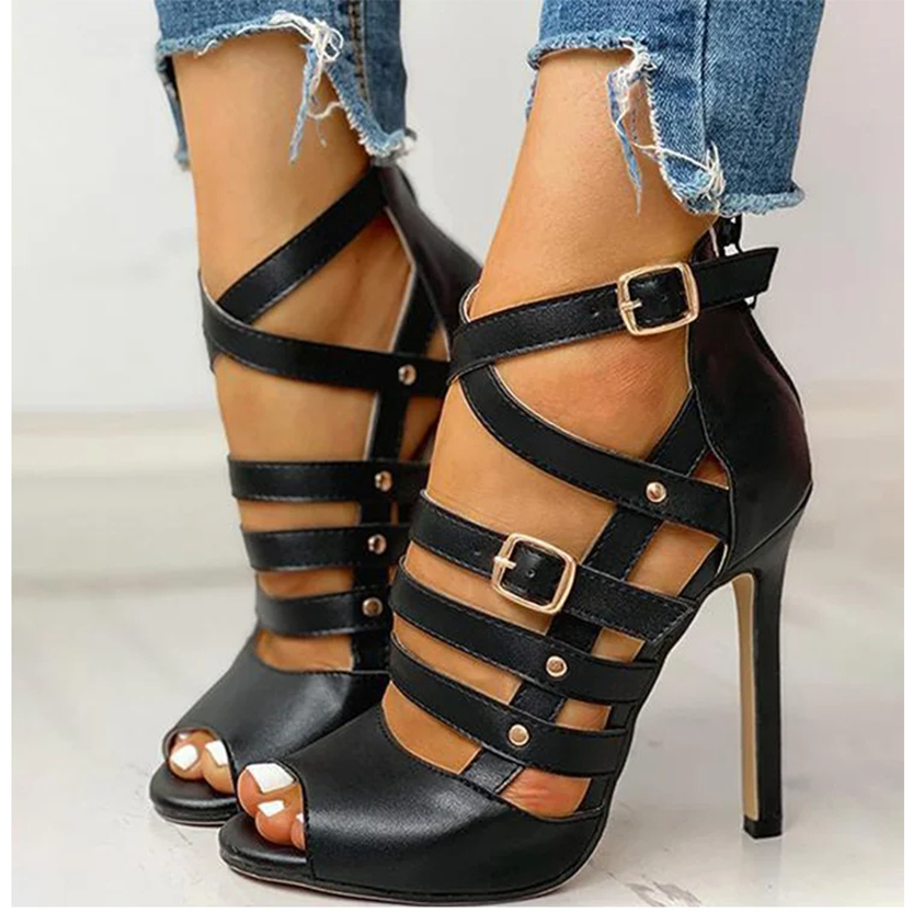 Funki Findz | Shoes | Women's Strappy Roman Stiletto Sandals