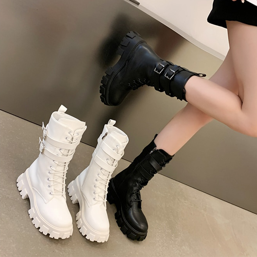 Funki Findz | Boots | Women's Chunky Motorcycle Punk Boots
