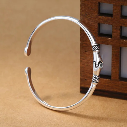 Funki Findz | Bracelets | Men's Women's Silver Hand Hug Bangle