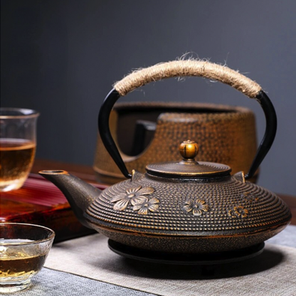 Funki Findz | Teapots | Cherry Blossoms Cast Iron Tea Kettle