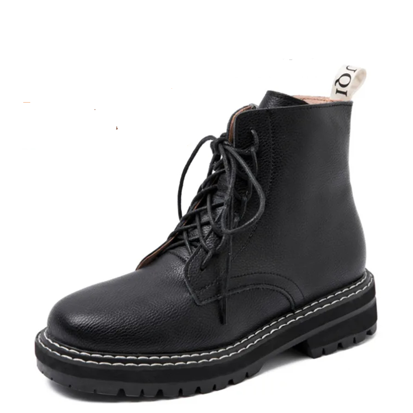 Funki Findz | Boots | Women's Real Leather Lace Up Ankle Boots