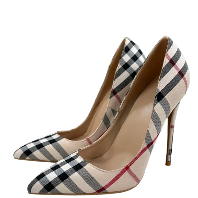 Funki Findz | Shoes | Women's Elegant Neutral Plaid Stilettos