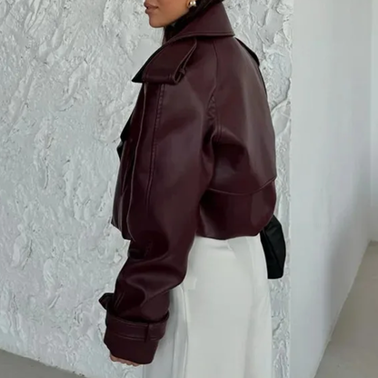 Funki Findz | Jackets | Women's Extra Long Faux Leather Coat