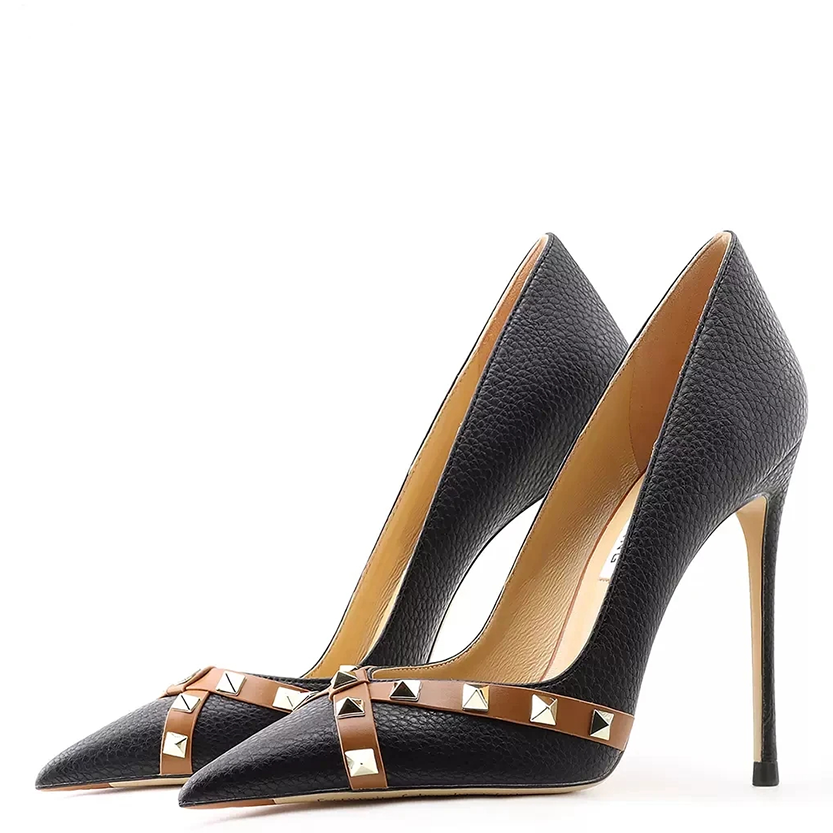 Funki Findz | Shoes | Women's Luxury Leather Rivet Stilettos