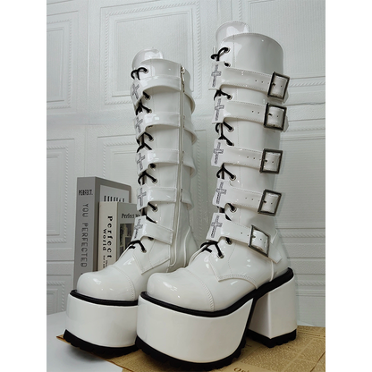 Funki Findz | Boots | Women's Harajuku Buckle Strap Boots
