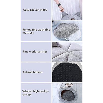 Funki Findz | Pet Beds | Cat Beds | Cozy Sweet Pink Cave House