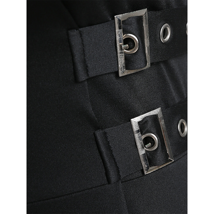 Funki Findz | Dresses | Women's Gothic Buckle Strap Party Dress