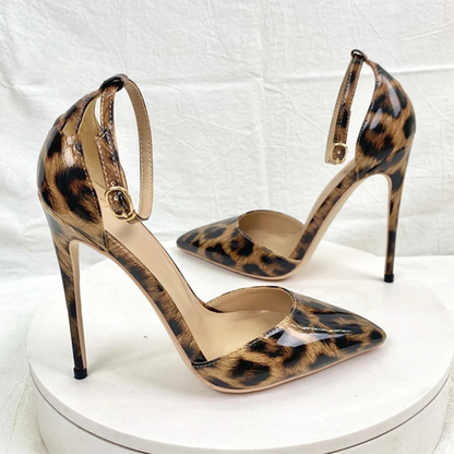Funki Findz | Shoes | Women's Patent Leopard Stiletto Sandals