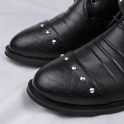 Funki Findz | Boots | Men's Leather Lace Up Buckle Strap Boots