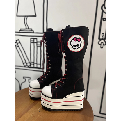 Funki Findz | Boots | Women's Canvas Platform Wedge Sneakers