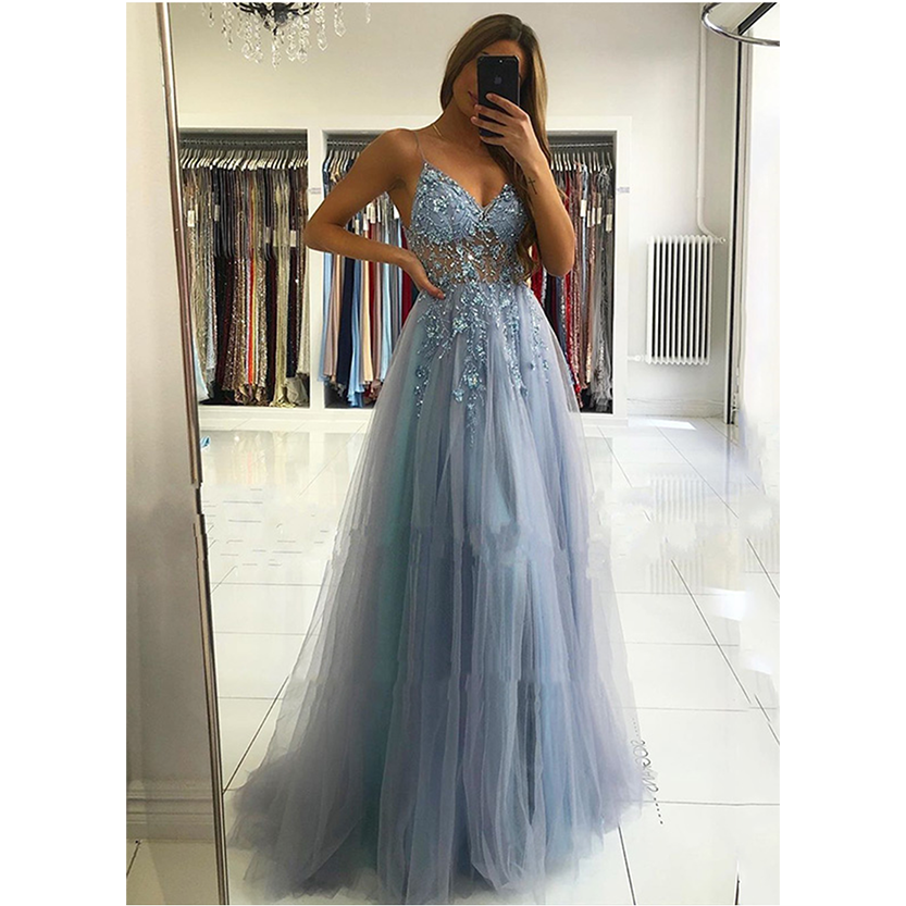 Funki Findz | Dresses | Women's Strappy Full Length Ball Dress