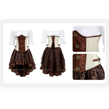Funki Findz | Dresses | Women's Steampunk Top Corset Skirt Set