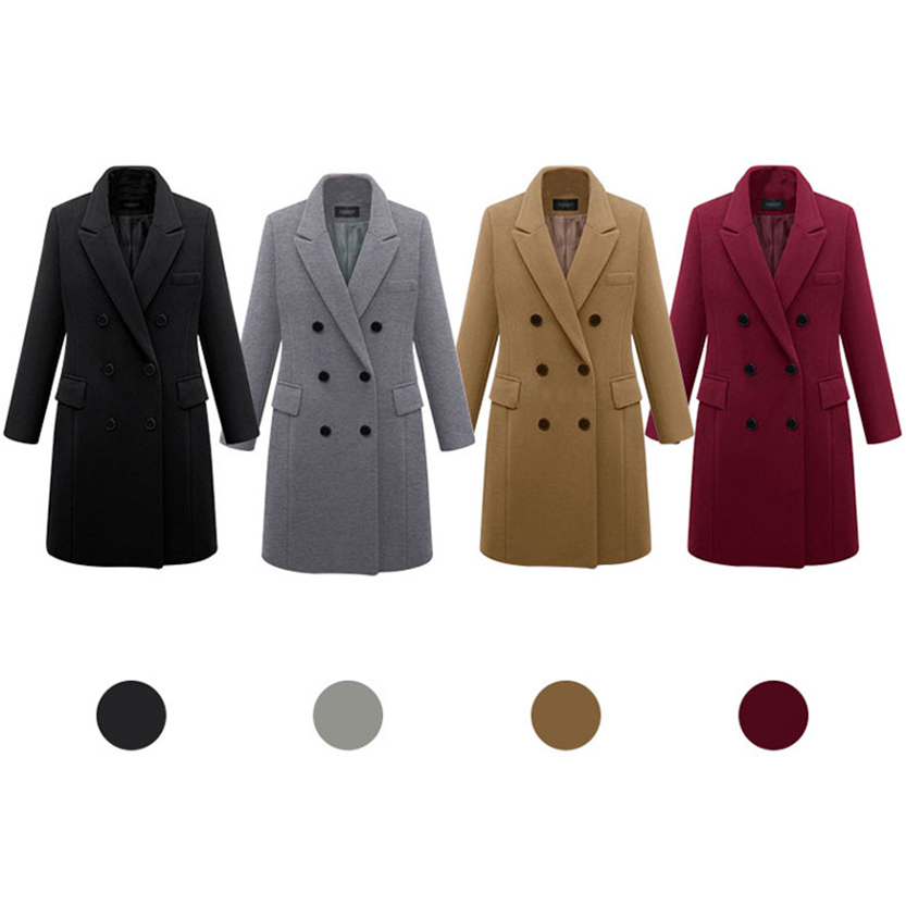 Funki Findz | Jackets | Women's Long Slim Wool Blend Coat