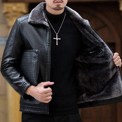 Funki Findz | Jackets | Men's Luxury Faux Leather Winter Jacket
