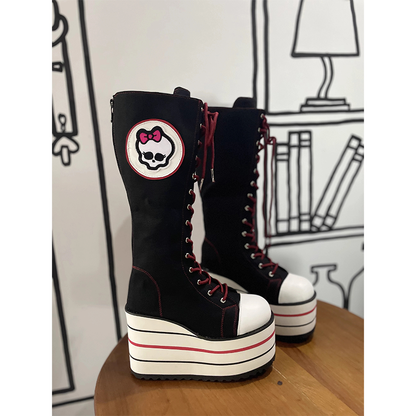 Funki Findz | Boots | Women's Canvas Platform Wedge Sneakers