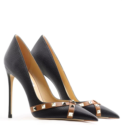 Funki Findz | Shoes | Women's Luxury Leather Rivet Stilettos