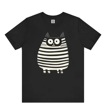 Funki Findz | Shirts | Unisex Cute Striped Cat Printed T-Shirt