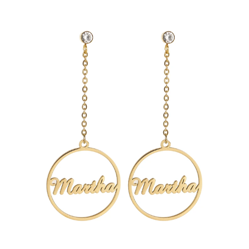 Funki Findz | Earrings | Custom Name Phrase Initial Drop Earring