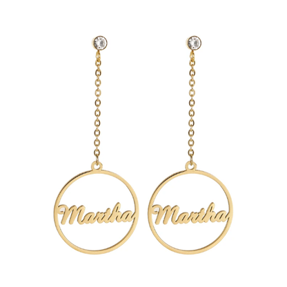 Funki Findz | Earrings | Custom Name Phrase Initial Drop Earring