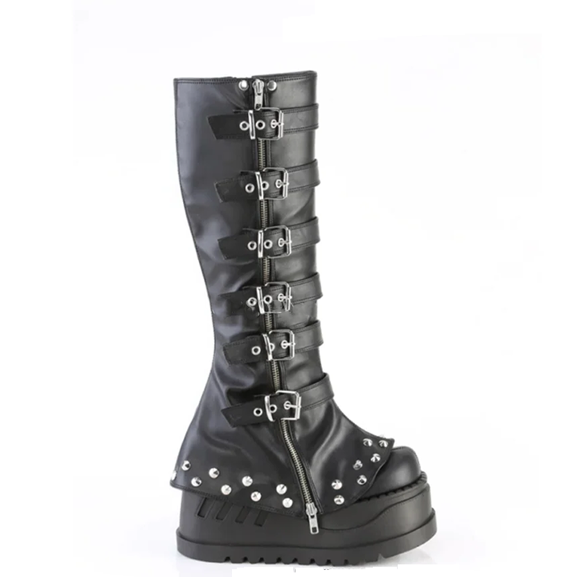 Funki Findz | Boots | Women's Gothic Punk Buckle Zip Boots