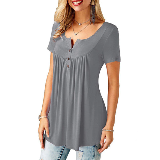 Funki Findz | Shirts | Women's Short Sleeve Loose Casual Blouse