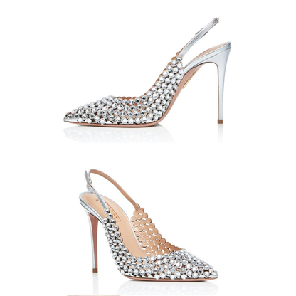 Funki Findz | Shoes | Women's Metallic Bling Bridal Slingbacks