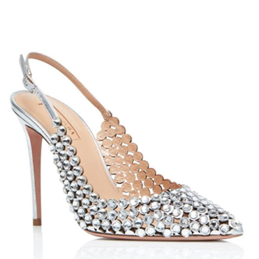 Funki Findz | Shoes | Women's Metallic Bling Bridal Slingbacks