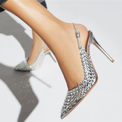 Funki Findz | Shoes | Women's Metallic Bling Bridal Slingbacks