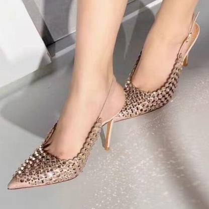 Funki Findz | Shoes | Women's Metallic Bling Bridal Slingbacks