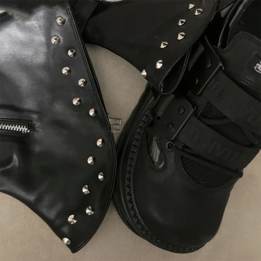 Funki Findz | Boots | Women's Gothic Punk Buckle Zip Boots
