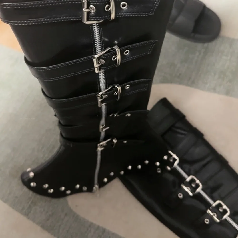 Funki Findz | Boots | Women's Gothic Punk Buckle Zip Boots
