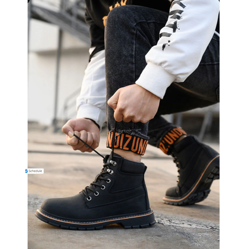 Funki Findz | Boots | Men's Steel Cap Toe High-Top Work Boots