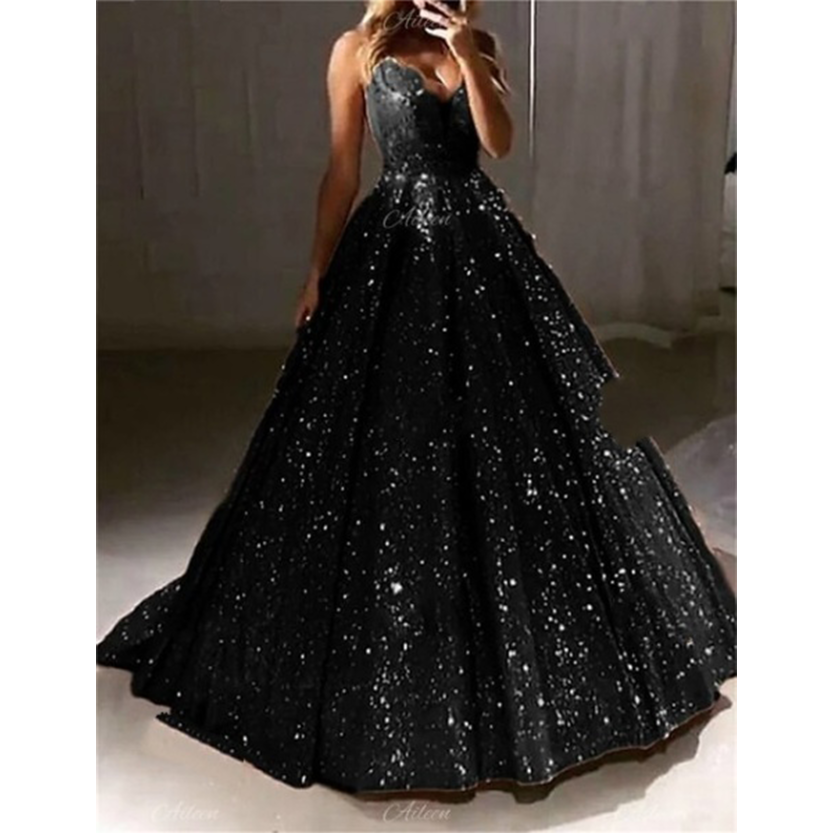 Funki Findz | Dresses | Women's Long Sparkly Sequin Ball Gown