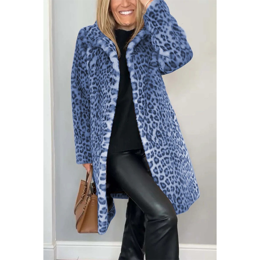 Funki Findz | Jackets | Women's Leopard Print Plush Coat