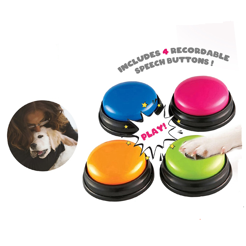 Funki Findz | Pet Toys | Recordable Button Learning Aid for Kids, Pets