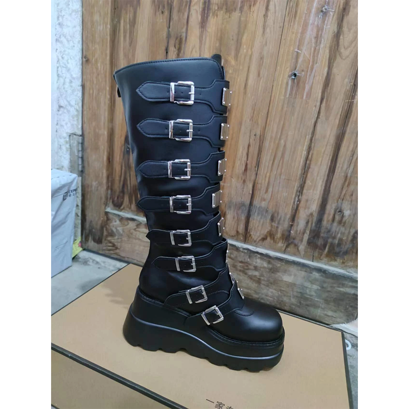Funki Findz | Boots | Women's Punk Buckle Strap Platform Boots