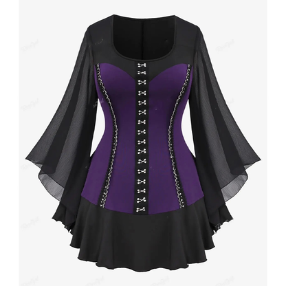 Funki Findz | Shirts | Women's Gothic Lace Flared Sleeves Shirts