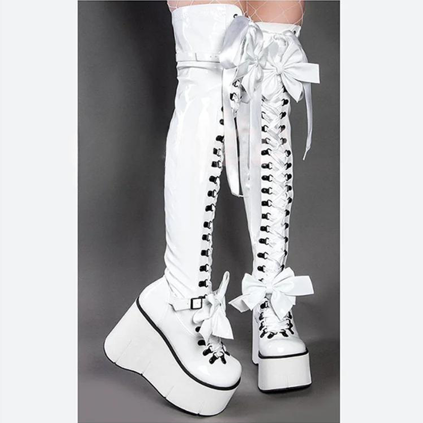 Funki Findz | Boots | Women's Butterfly Bow Over the Knee Boots