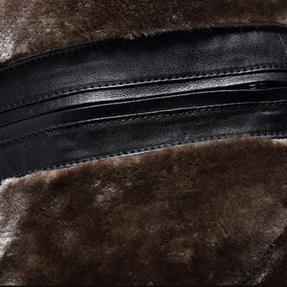 Funki Findz | Jackets | Men's Real Leather Warm Fur Collar Coat