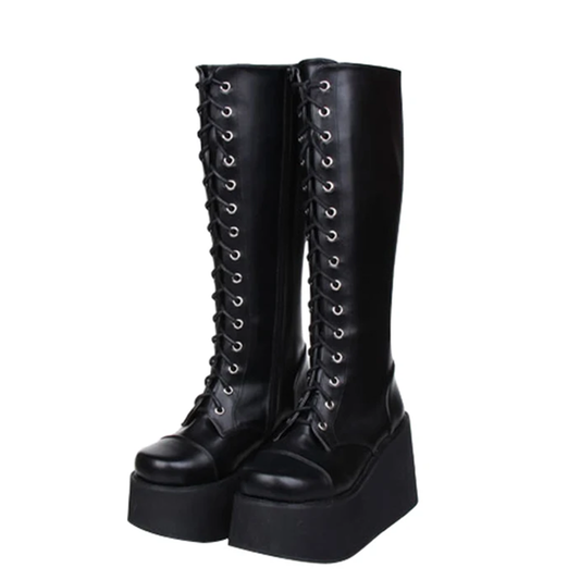 Funki Findz | Boots | Women's Punk Motorcycle Platform Boots