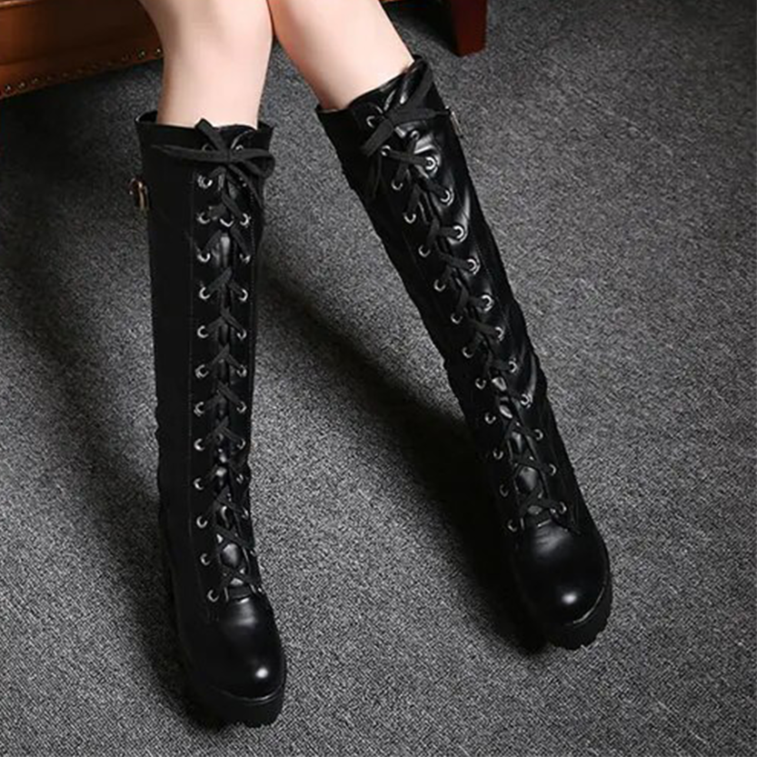 Funki Findz | Boots | Women's High Luxury Gothic Platform Boots