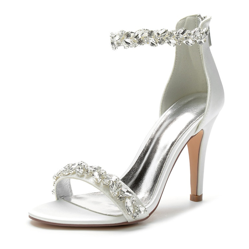 Funki Findz | Shoes | Women's Crystal Strap Satin Prom Stilettos