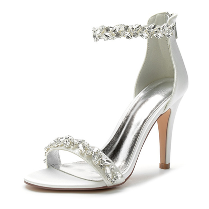 Funki Findz | Shoes | Women's Crystal Strap Satin Prom Stilettos