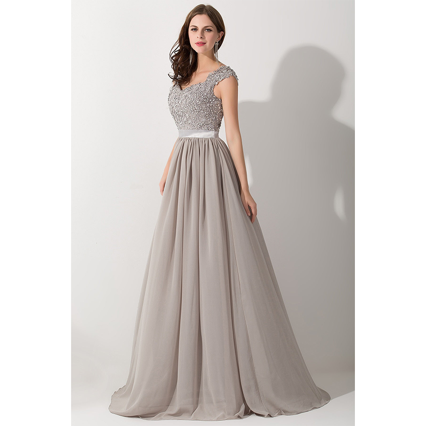Funki Findz | Dresses | Women's Long Chiffon Satin Lace Dress