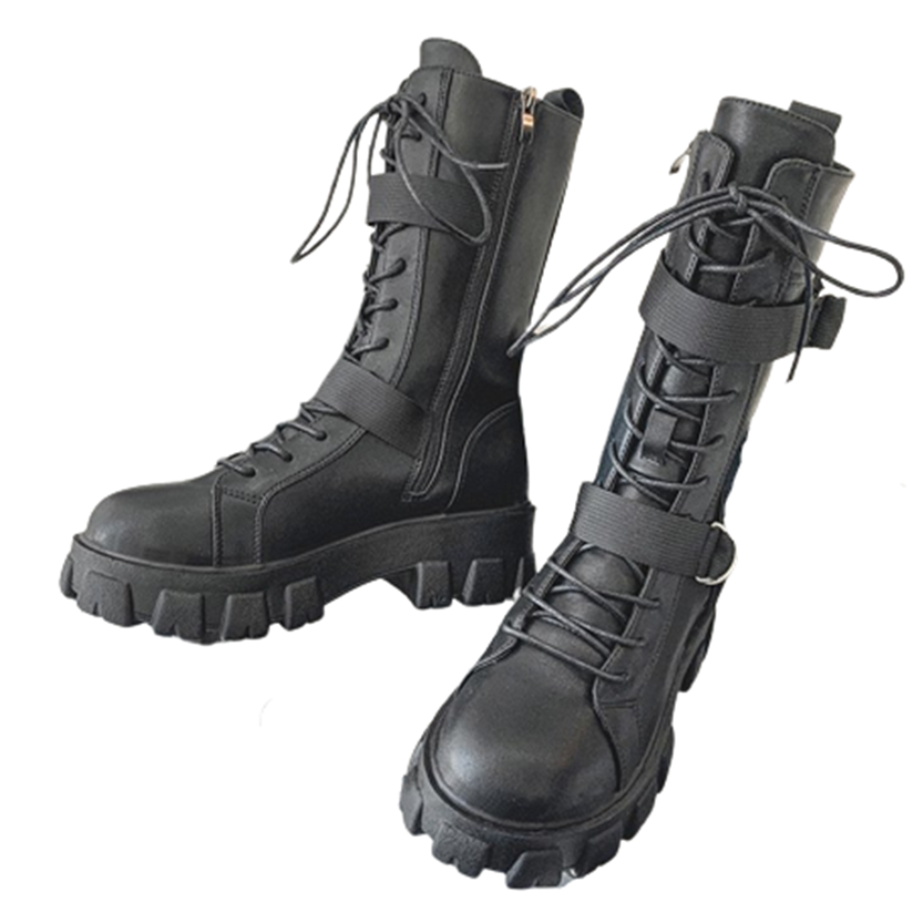 Funki Findz | Boots | Women's Lace-Up Combat Boots Biker Boot