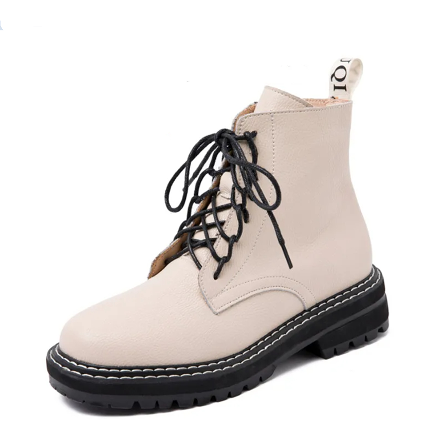 Funki Findz | Boots | Women's Real Leather Lace Up Ankle Boots