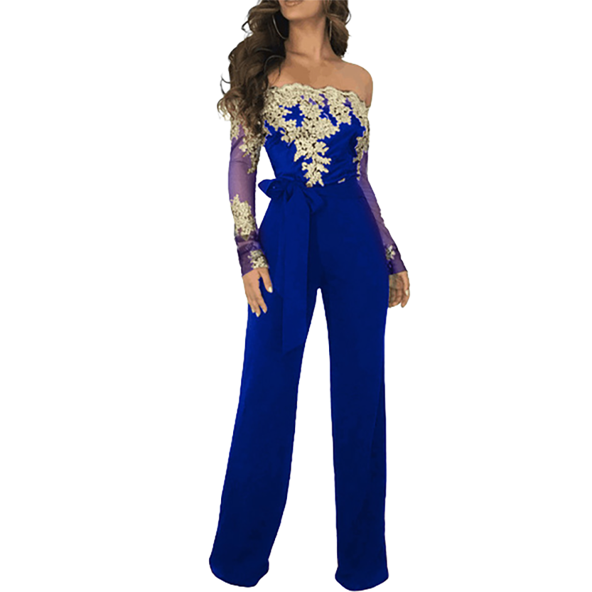 Funki Findz | Pants | Women's Elegant Lace Evening Jumpsuit